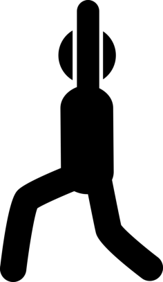 Man Exercise Posture From Side View With Rised Arms Line Tracing Svg Vector, Free Vectors File